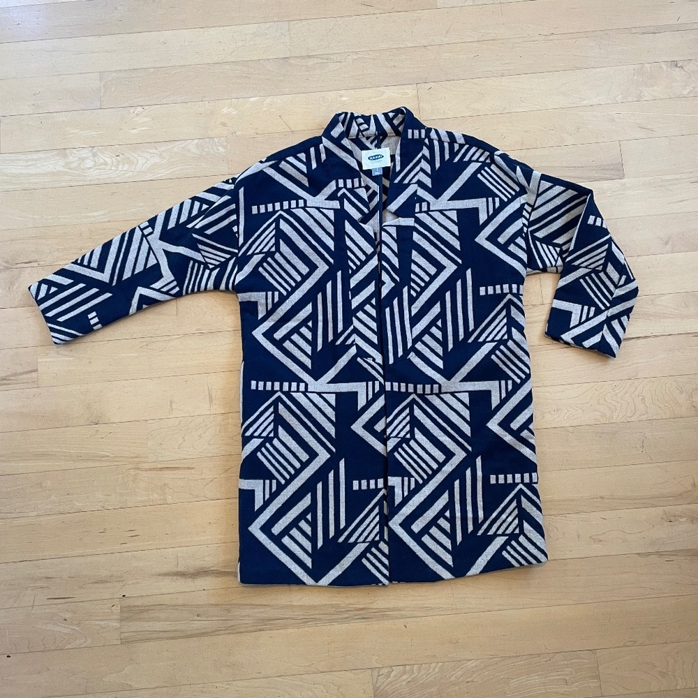 Funky Block Print Lightweight Jacket Size Small